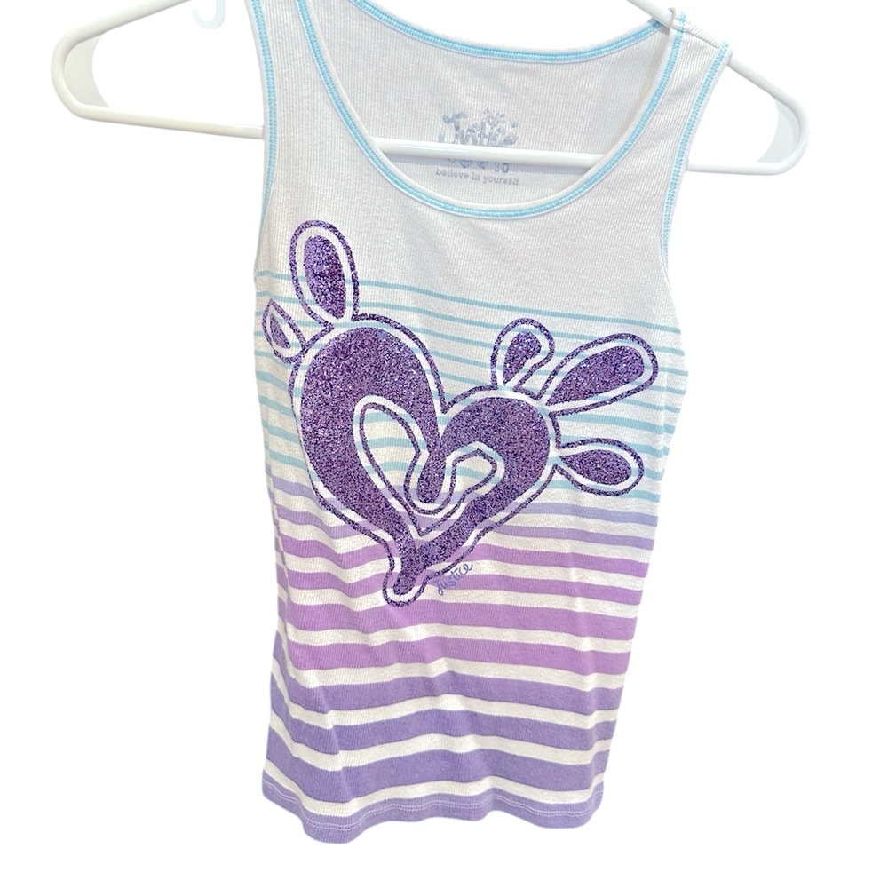 Justice 2 Tank tops bundle ποΈGraphic Heart Tank Top πππ - Picture 5 of 7